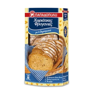 Thin Traditional Rusks 6 cereals - Friganies Horiatikes 240g Papadopoulou