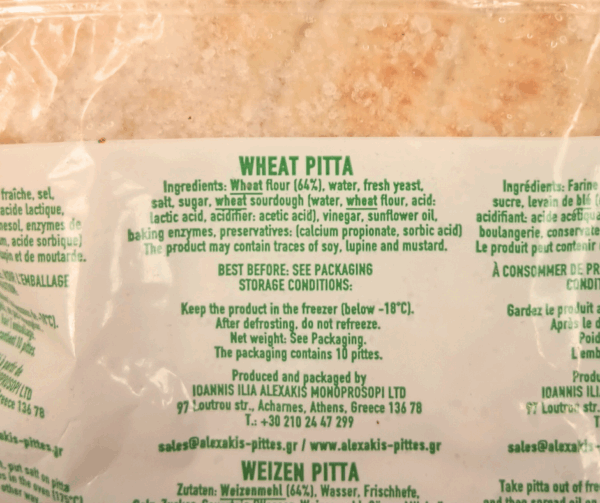 pita bread ingredients 18cm agora greek delicacies