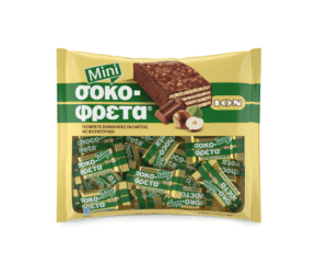 Sokofreta Μini Chocolate Wafer with Ηazelnut 210g ION bag Agora Greek Delicacies