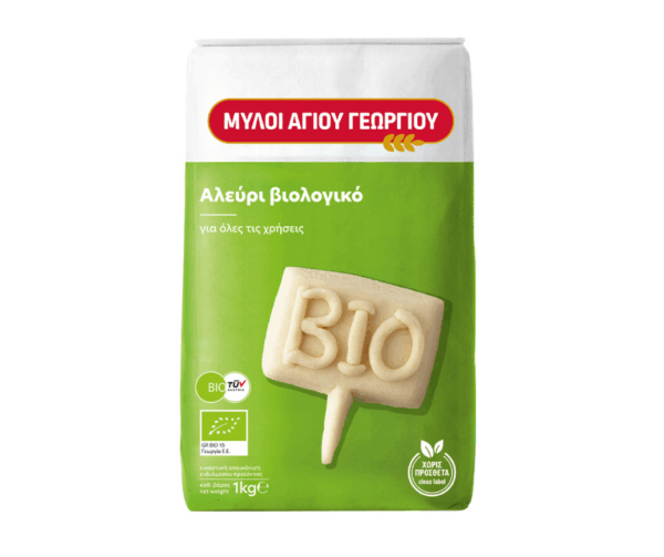 Organic Flour 1kg Ag.Georgiou Agora Greek Delicacies