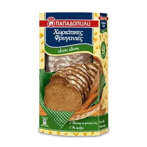 Thin Traditional Wholegrain Rusks - Friganies Horiatikes Olikis 240g Papadopoulou