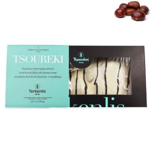 Tsoureki - Brioche with Chestnut Filling and White Coating 700g Terkenlis