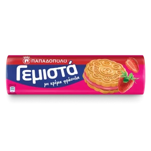 Gemista Biscuits with Strawberry Filling 200g Papadopoulou