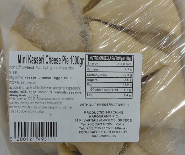 Kaseropitakia - Mini Kaseri Cheese Pies 1kg Agora Greek Delicacies