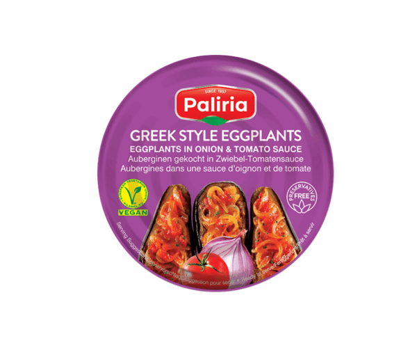 Classic Greek-style Eggplants with Onions and Herbs 280g Palirria Agora Greek Delicacies