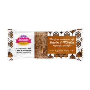 Pasteli with Honey, Carob and Ginger 40g Agora Greek Delicacies