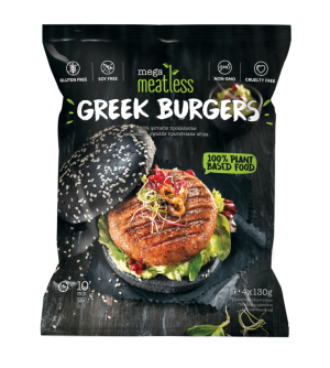 Mega meatless burger 520gr megas yeeros agora greek delicacies