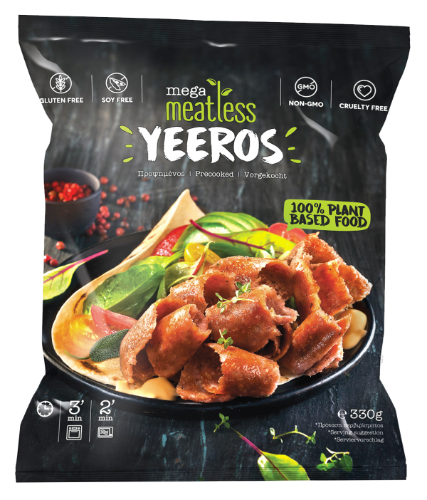 Mega meatless gyros 330gr megas yeeros agora greek delicacies