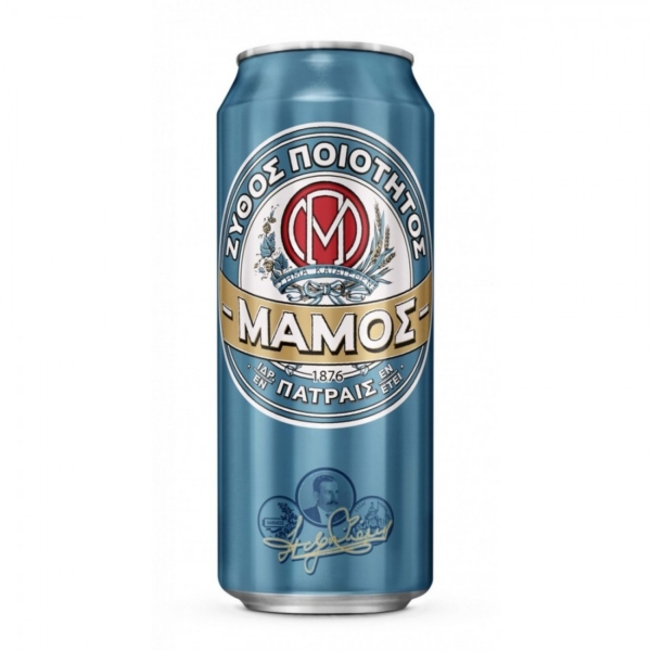 Pilsner Beer Can 500ml Mamos Agora Greek Delicacies