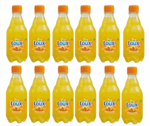 12 x Orange Carbonated Drink 330ml Loux Agora Greek Delicacies