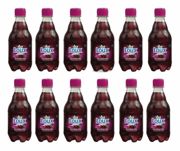12 x Sour Cherry Carbonated Drink 330ml Loux Agora Greek Delicacies