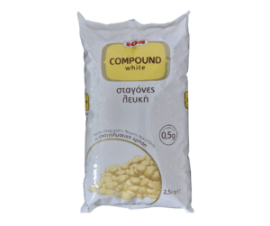 White Chocolate Drops Compound 2.5kg ION Agora Greek Delicacies