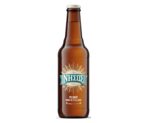 Pilsner Beer 330ml Nissos Bottle Agora Greek Delicacies
