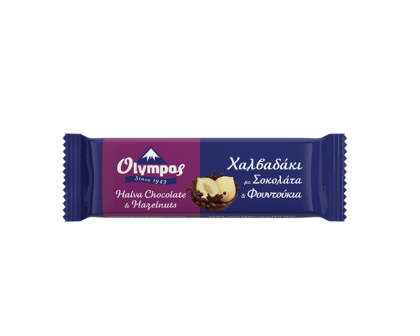 Hazelnuts and Chocolate Halva Bar 40g Olympos Agora Greek Delicacies