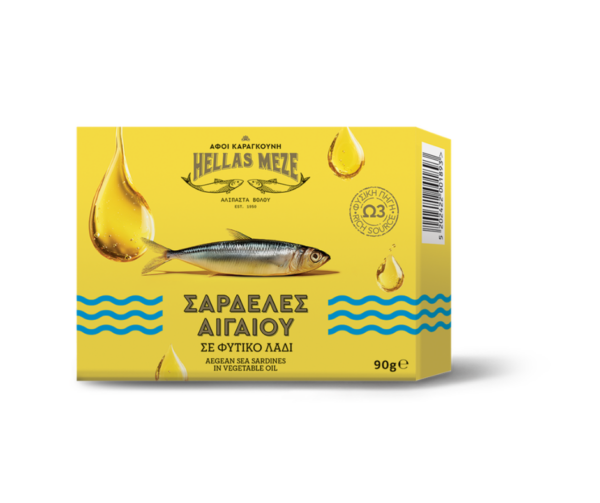 Sardines in Vegetable Oil 90g Hellas Meze Sardines in Vegetable Oil 90g